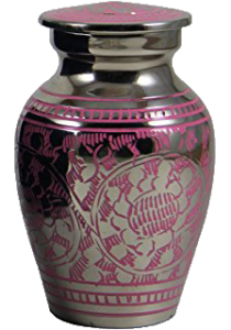 Small keepsake urn designed to hold a portion of cremated remains